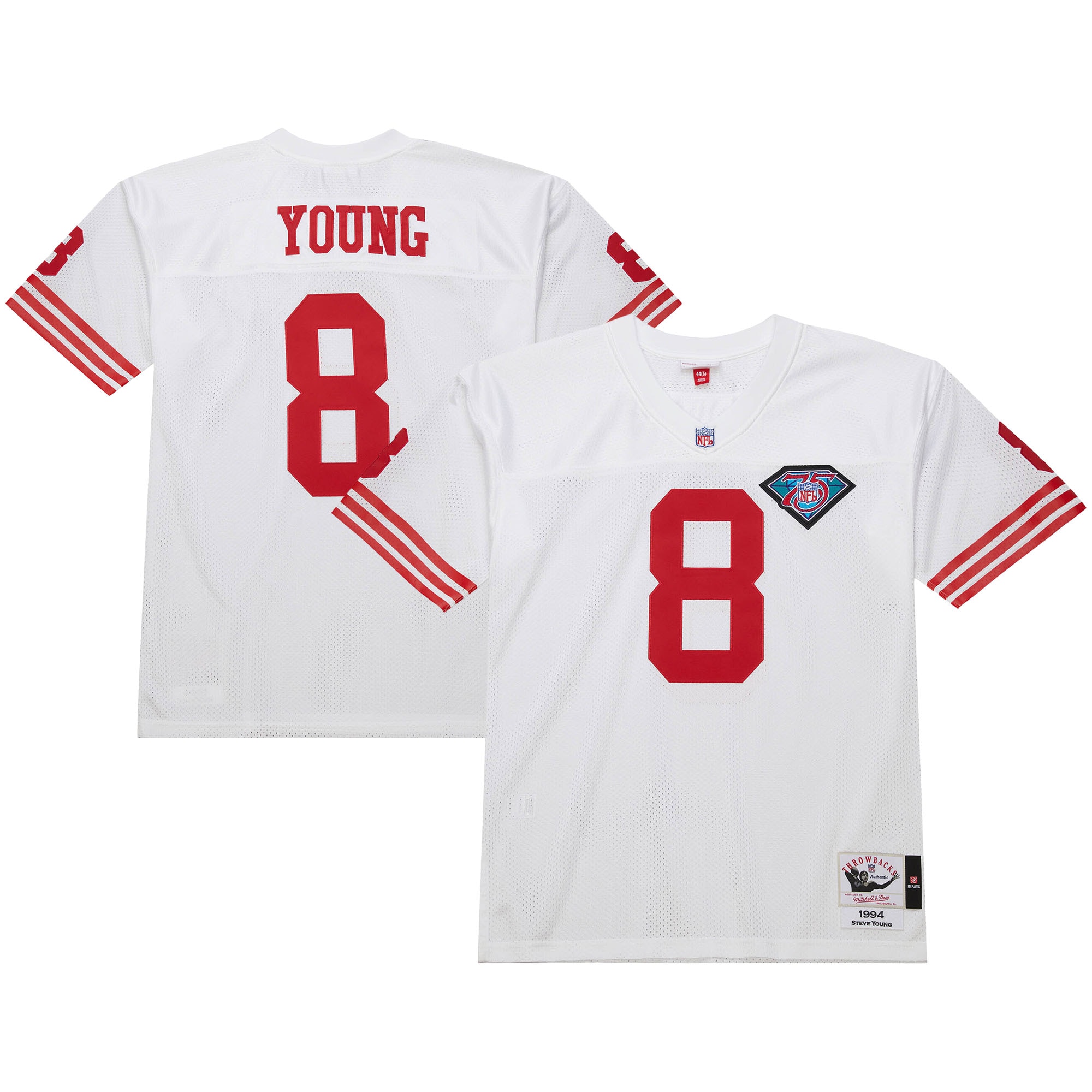 1994 Steve Young Mitchell & Ness San Francisco 49ers Throwback Game Jersey - Men's