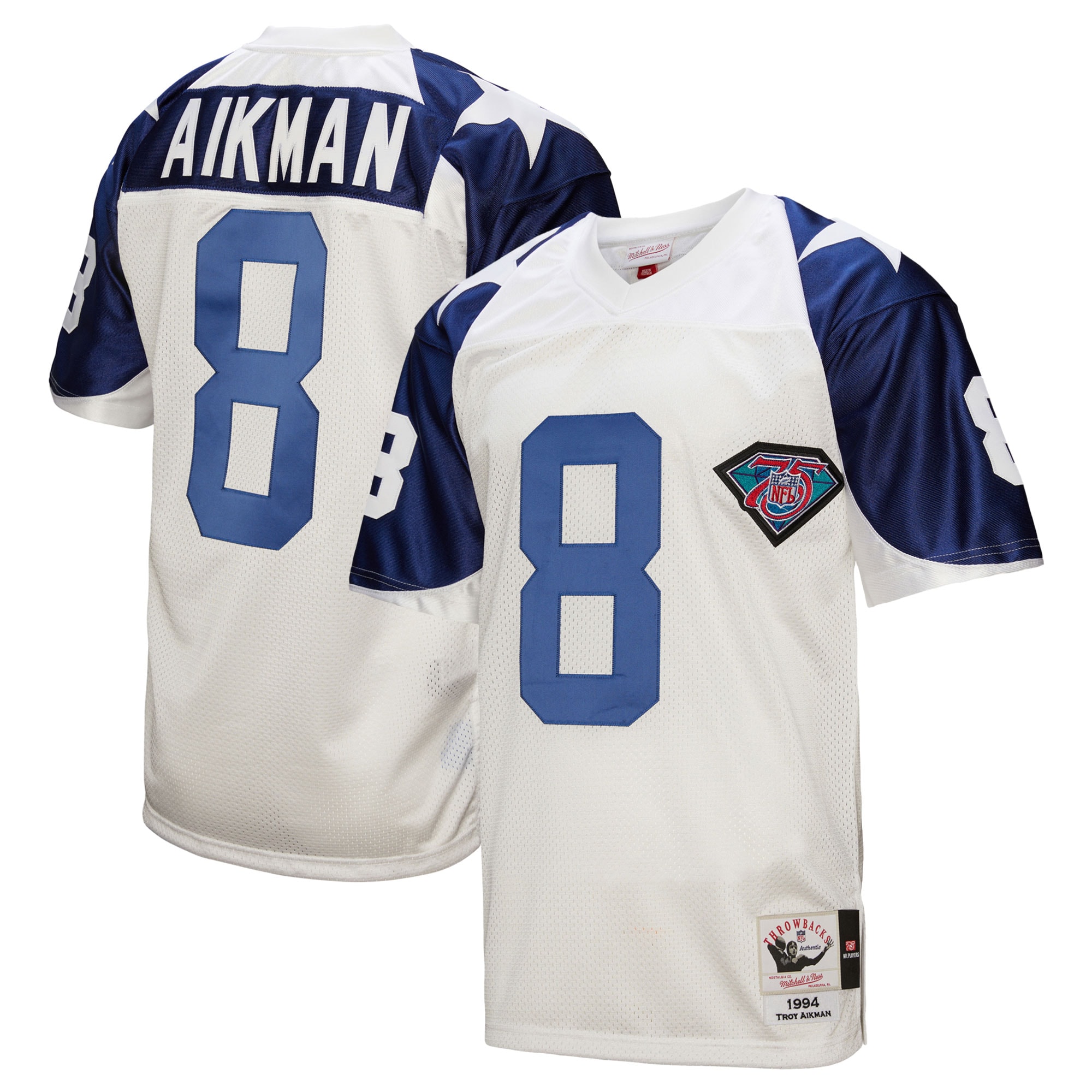 1994 Troy Aikman Mitchell & Ness Dallas Cowboys Throwback Game Jersey - Men's