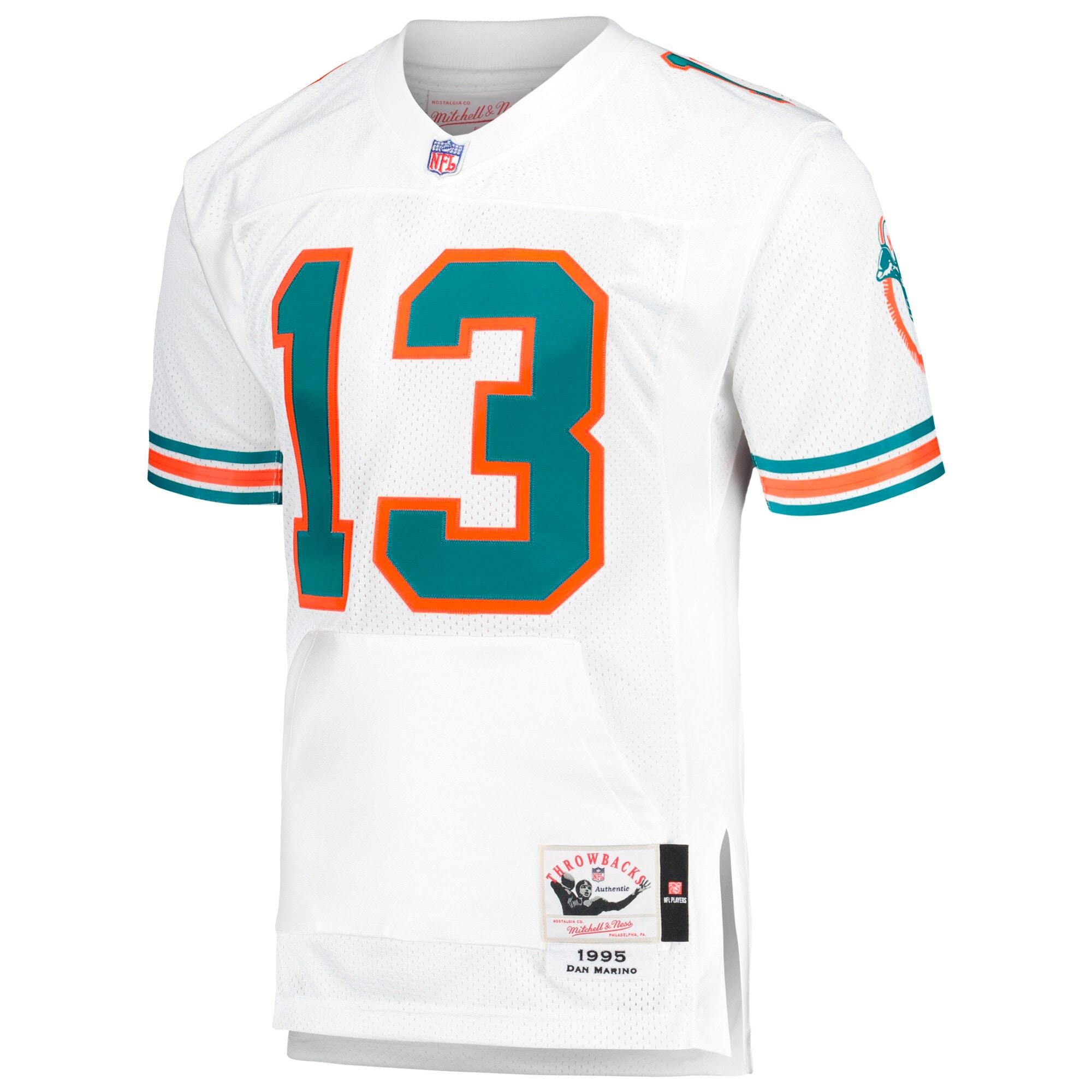 Alternative view of 1995 Dan Marino Mitchell & Ness Miami Dolphins Throwback Game Jersey - Men's