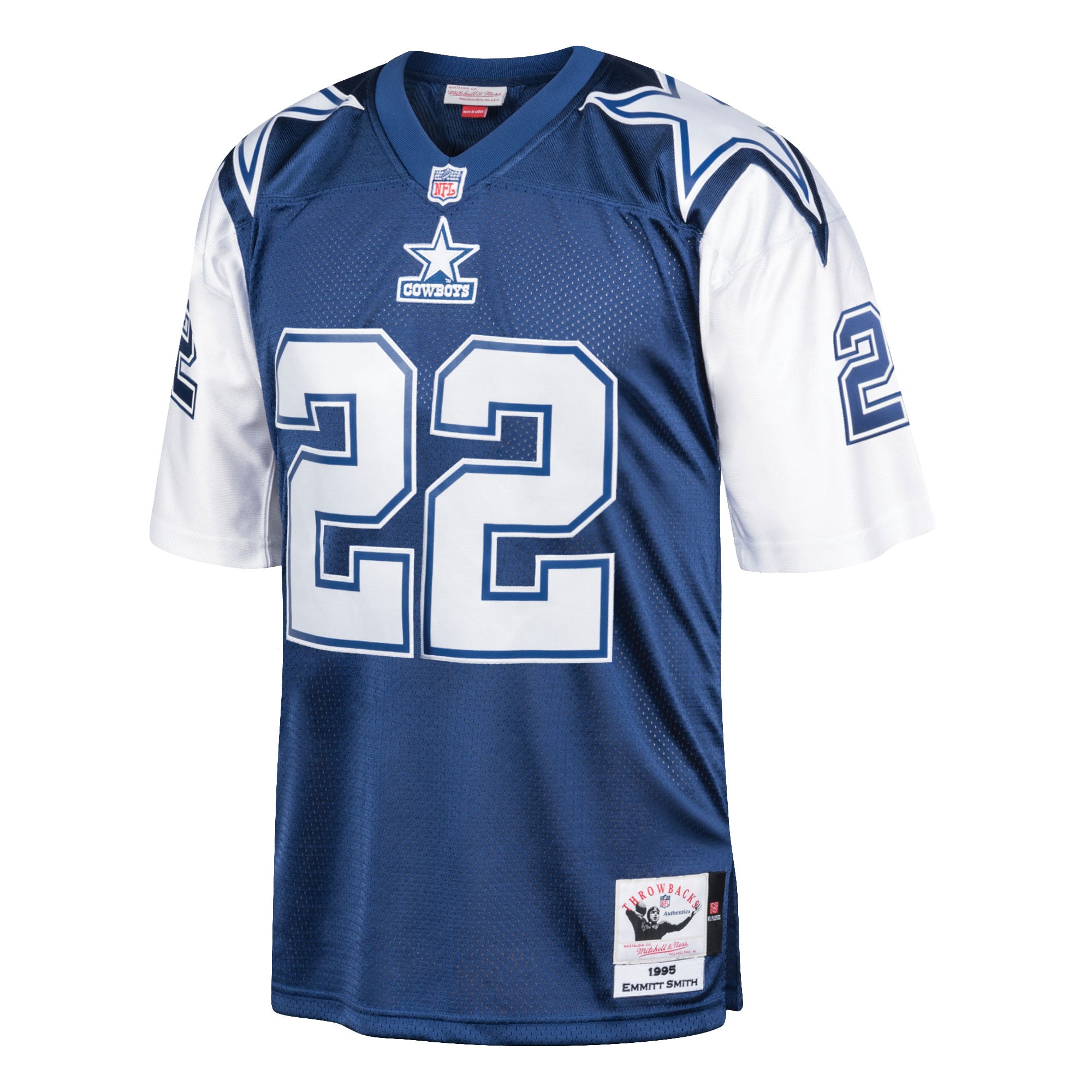 Alternative view of 1995 Emmitt Smith Mitchell & Ness Dallas Cowboys Throwback Game Jersey - Men's