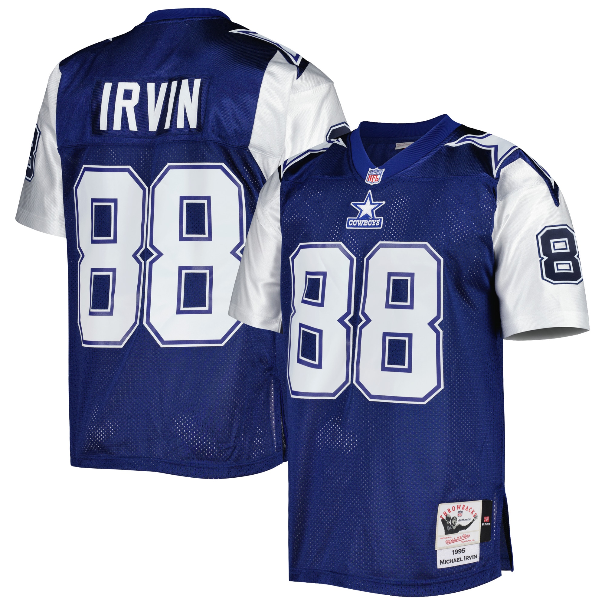 1995 Michael Irvin Mitchell & Ness Dallas Cowboys Throwback Game Jersey - Men's