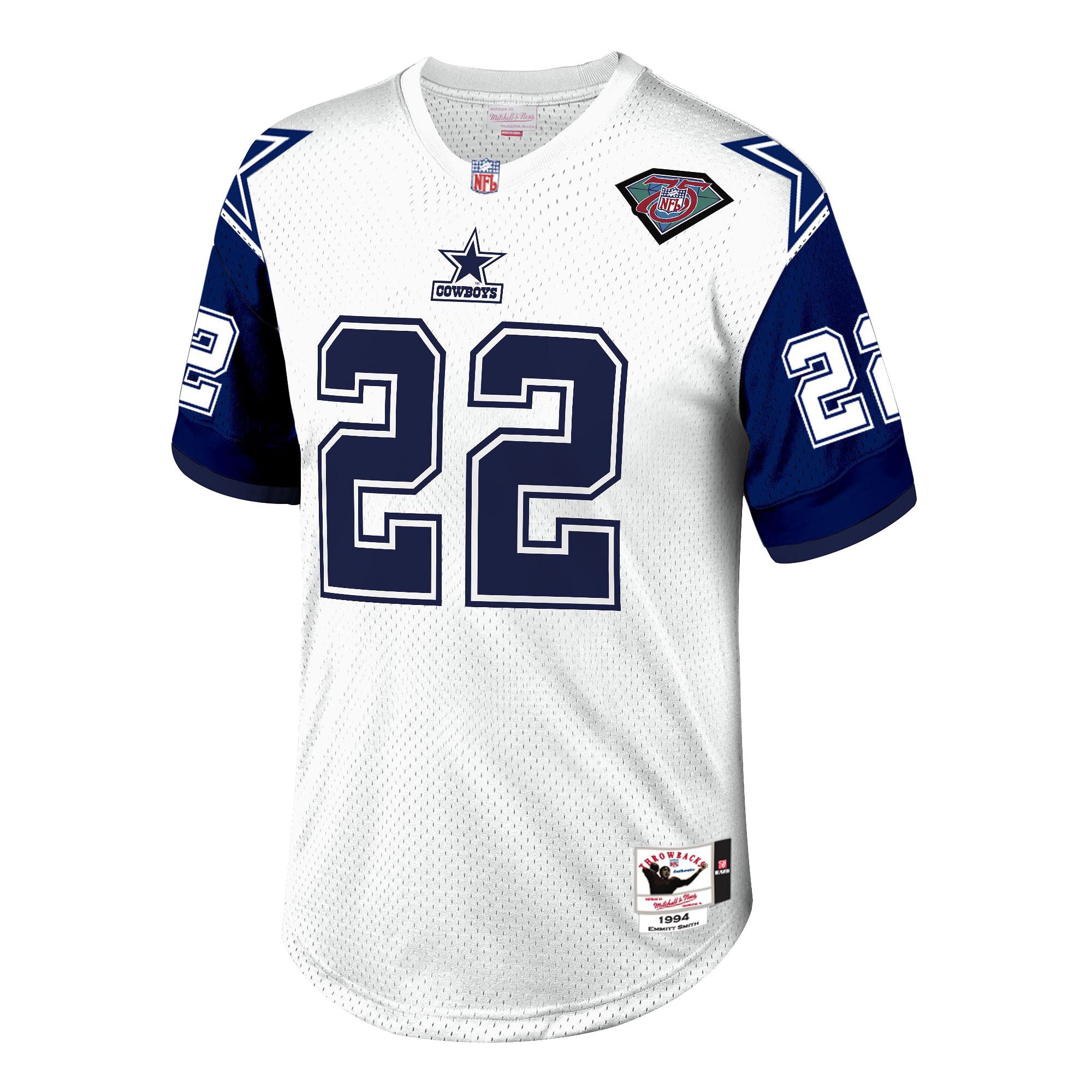 Alternative view of 1996 Emmitt Smith Mitchell & Ness Dallas Cowboys Throwback Game Jersey - Men's