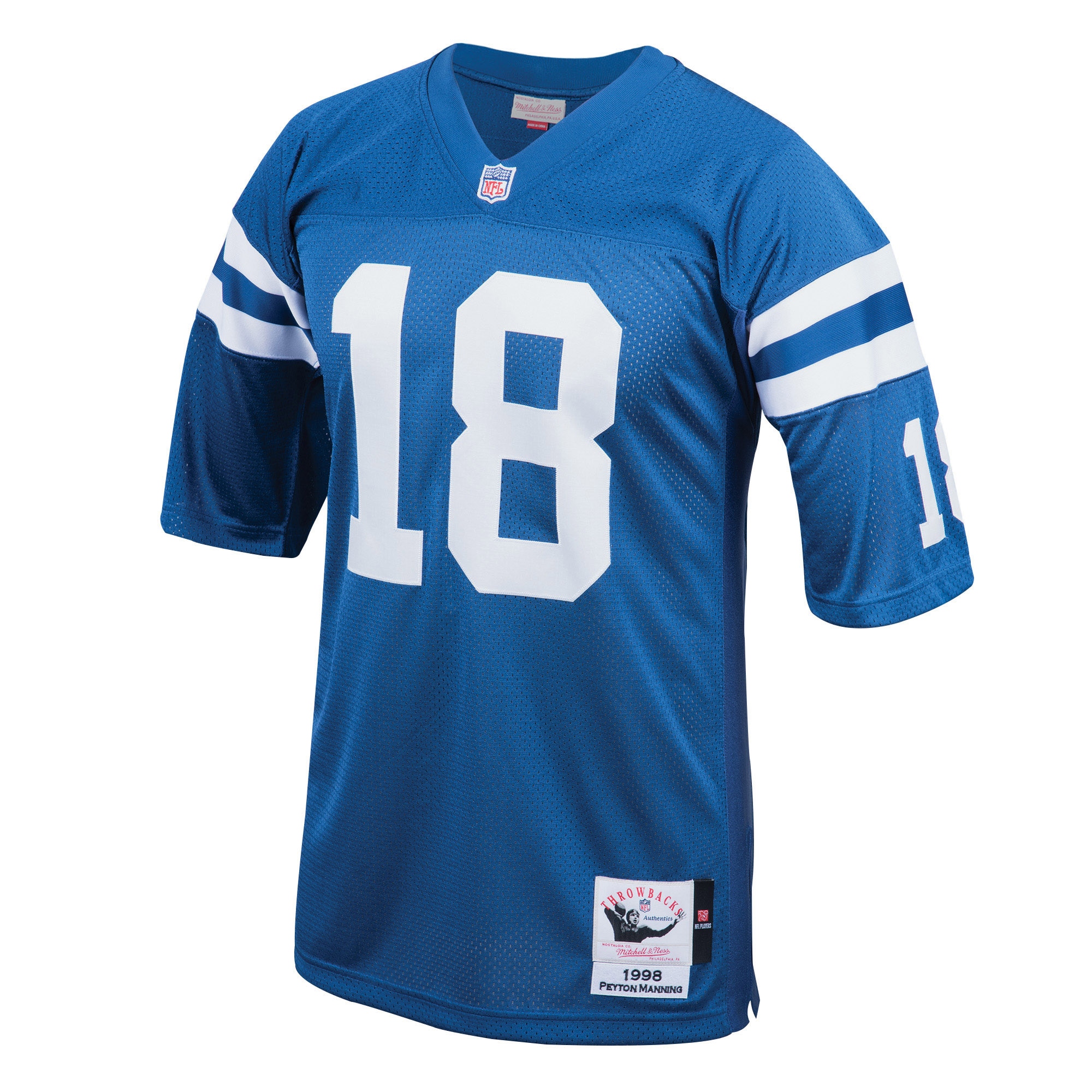 Alternative view of 1998 Peyton Manning Mitchell & Ness Indianapolis Colts Throwback Game Jersey - Men's