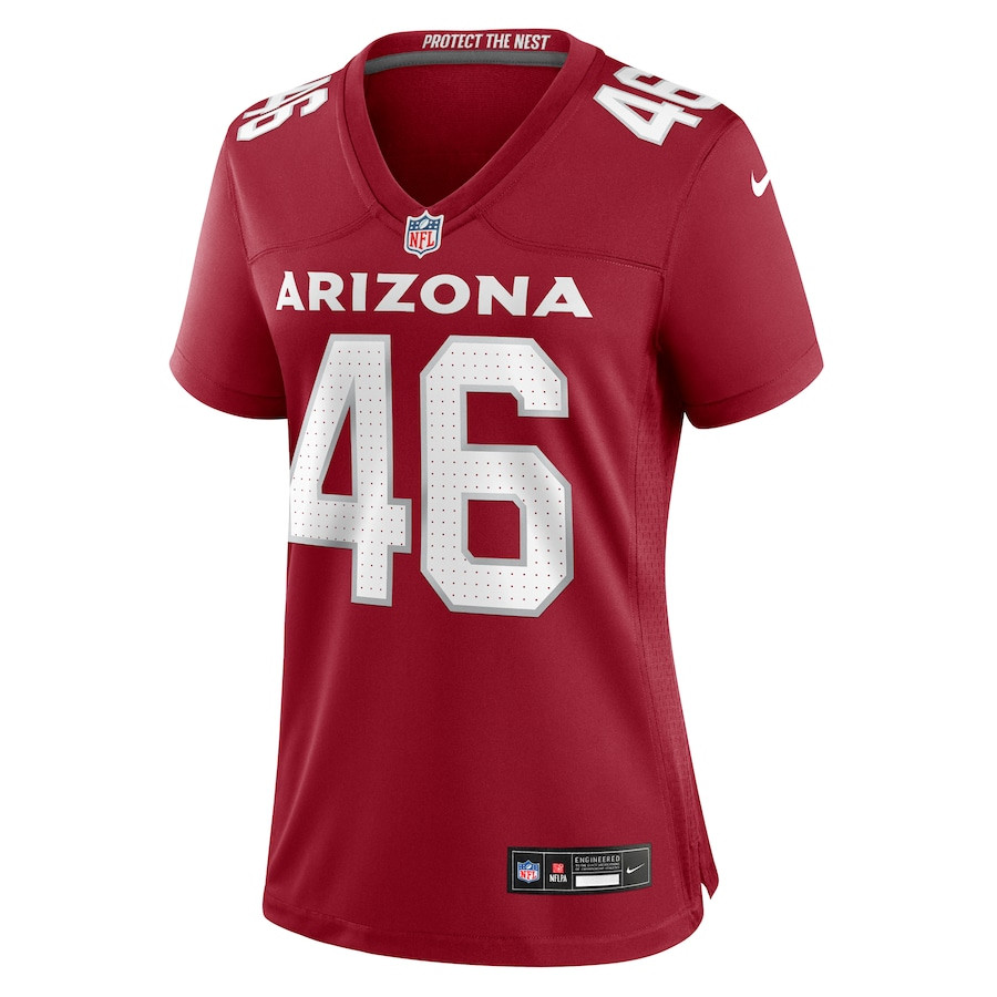 Alternative view of Aaron Brewer #46 Arizona Cardinals Game Jersey - Women's | Cardinal