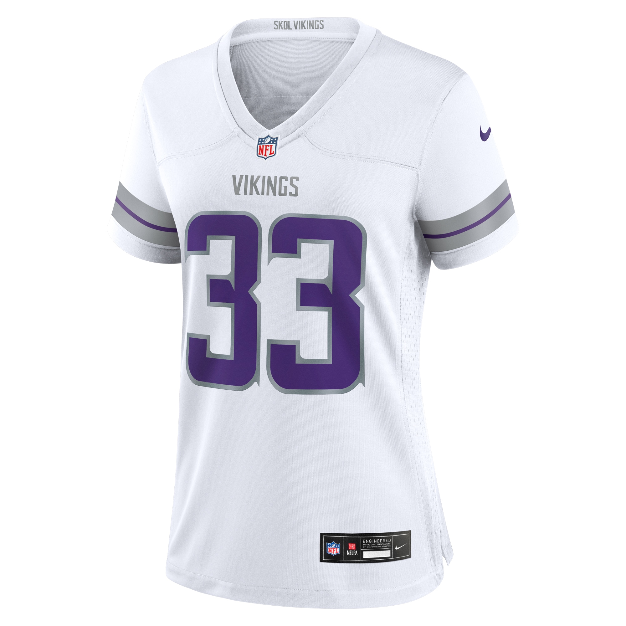 Alternative view of Aaron Jones Minnesota Vikings Alternate Game Jersey - Women's