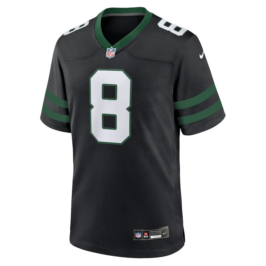 Alternative view of Aaron Rodgers #8 New York Jets Alternate Game Jersey - Men's