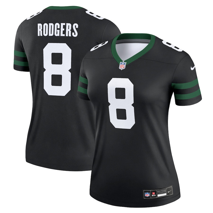 Aaron Rodgers #8 New York Jets Alternate Legend Jersey - Women's