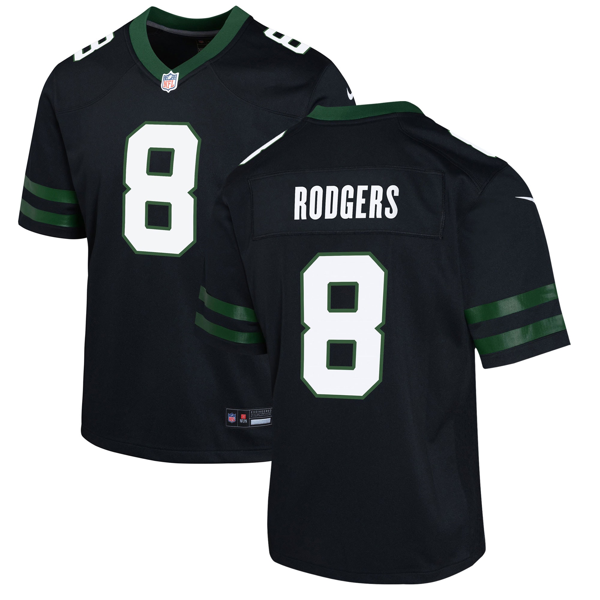 Aaron Rodgers New York Jets Alternate Game Jersey - Youth