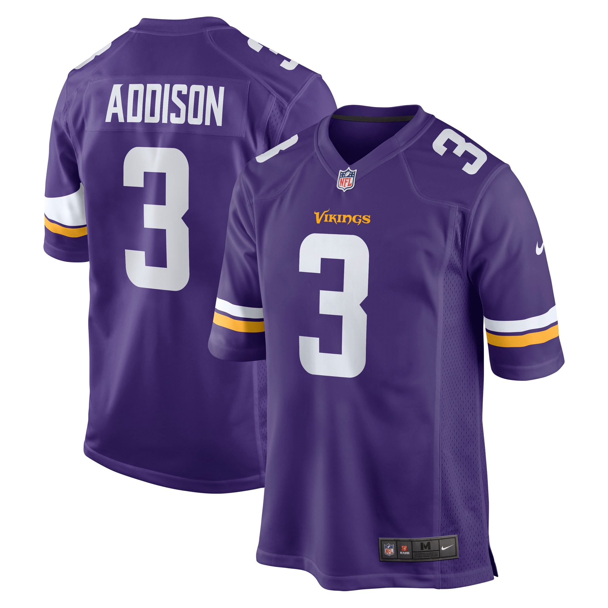 Addison Minnesota Vikings Game Jersey - Men's