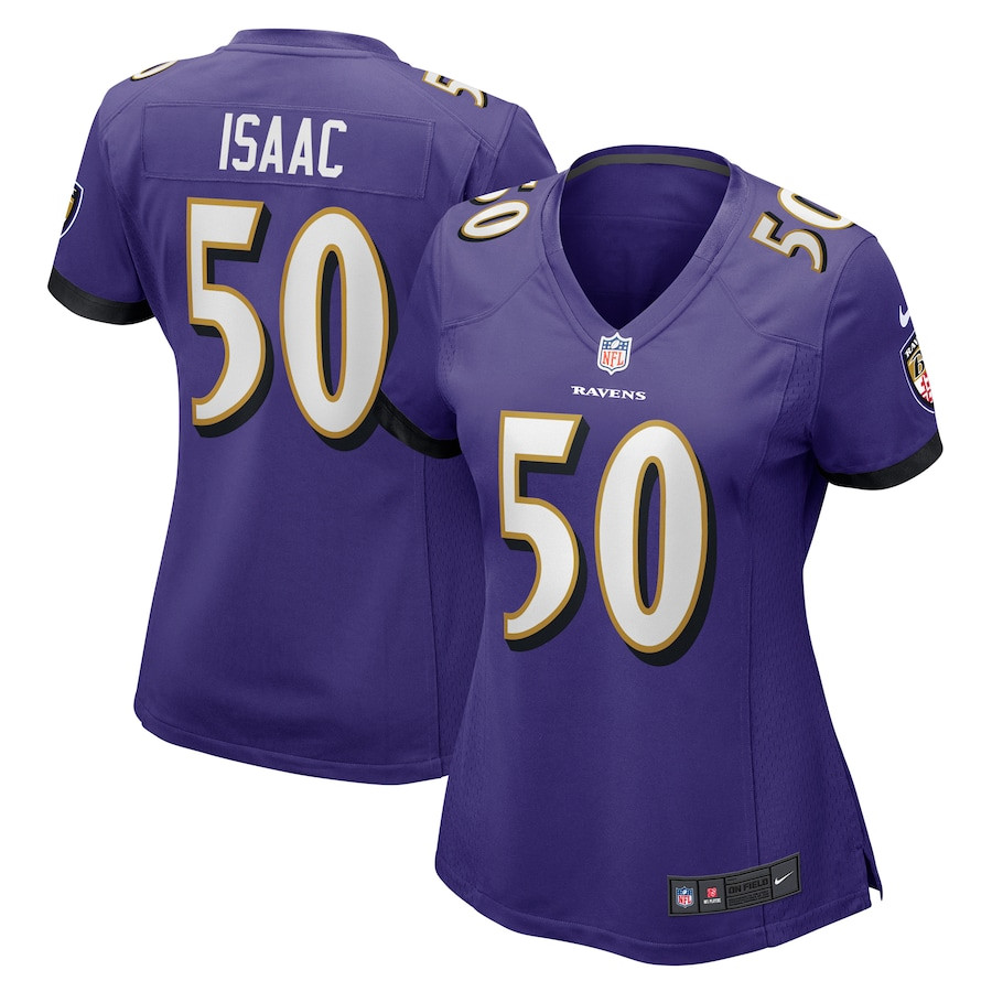 Adisa Isaac #50 Baltimore Ravens Game Jersey - Women's | Purple