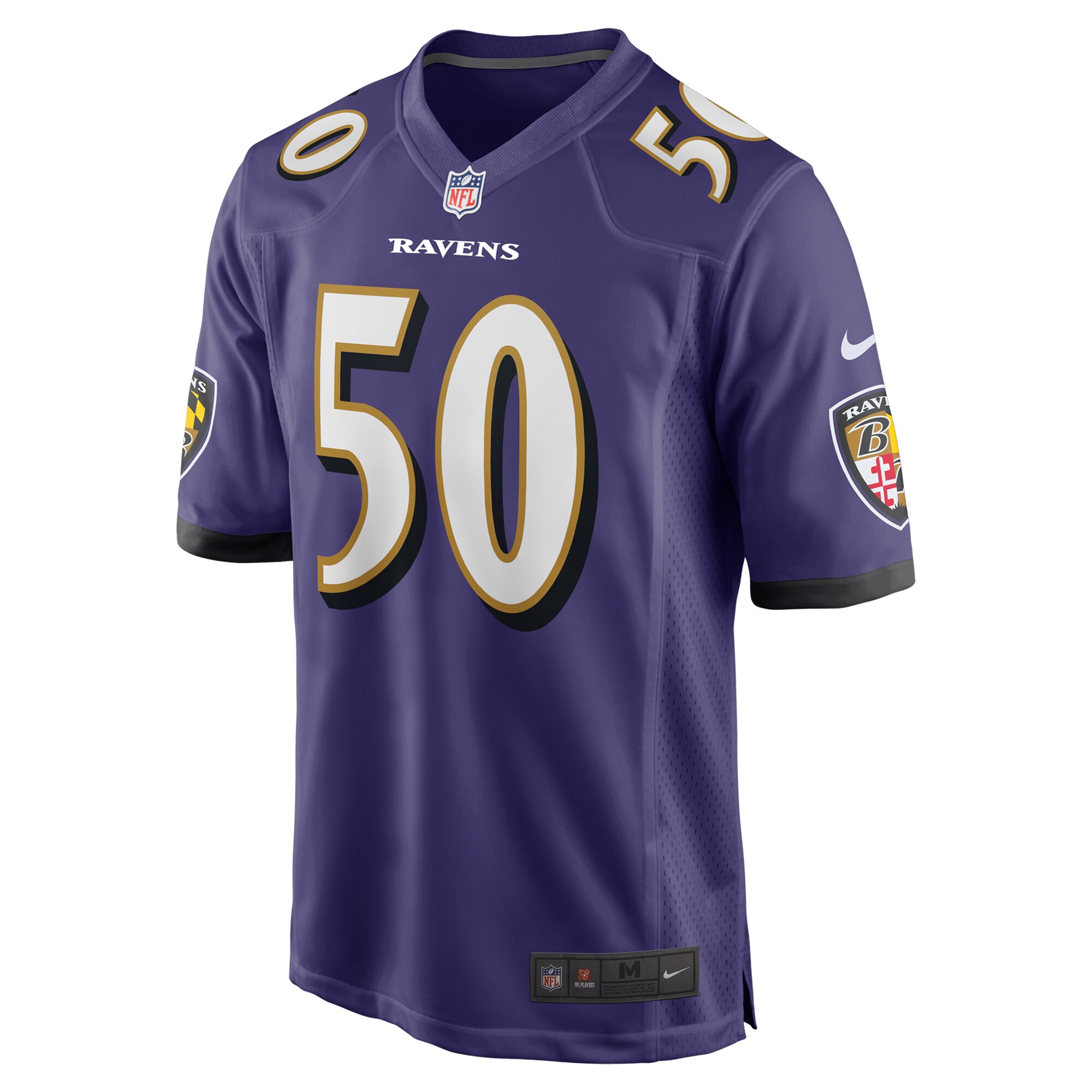 Alternative view of Adisa Isaac Baltimore Ravens Game Jersey - Men's