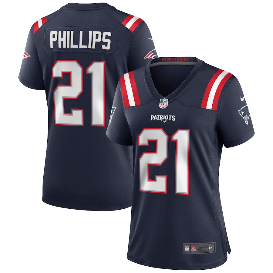 Adrian Phillips #21 New England Patriots Game Jersey - Women's | Navy