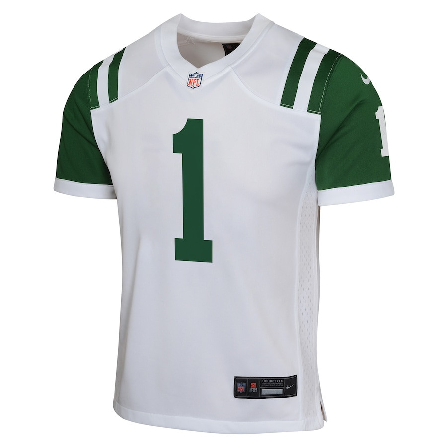 Alternative view of Ahmad Sauce Gardner #1 New York Jets Alternate Game Jersey - Youth | White