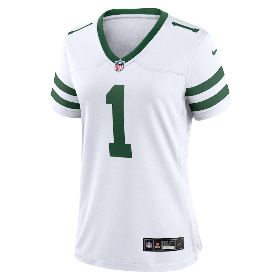 Alternative view of Ahmad Sauce Gardner #1 New York Jets Game Jersey - Women's | Legacy White