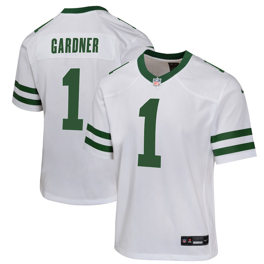 Ahmad Sauce Gardner #1 New York Jets Game Jersey - Youth | Legacy White