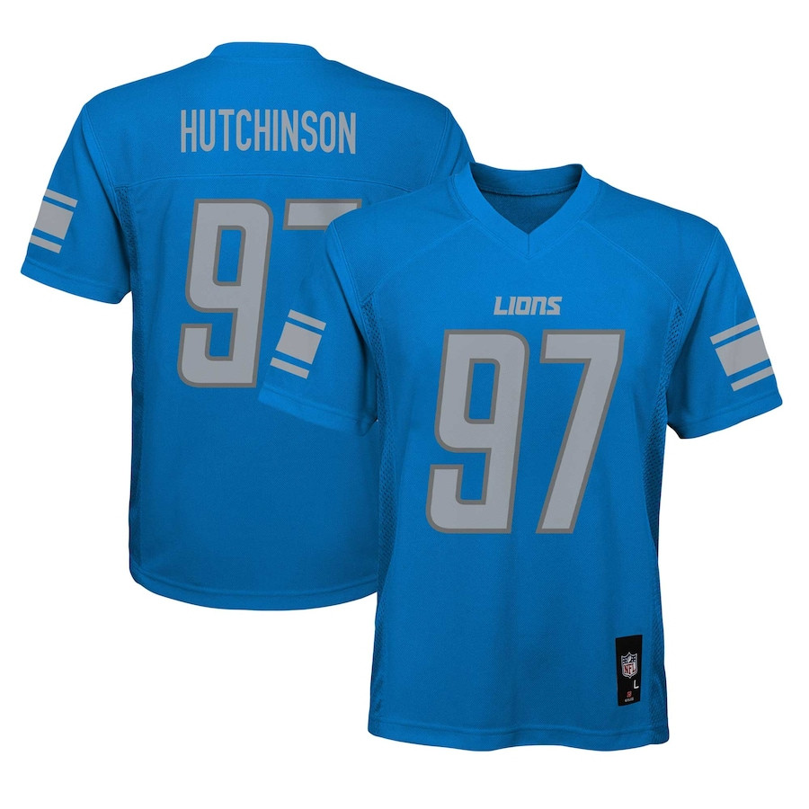 Aidan Hutchinson #97 Detroit Lions Alternate Game Jersey - Youth | Blue