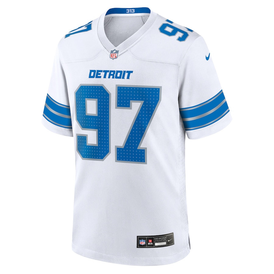 Alternative view of Aidan Hutchinson #97 Detroit Lions Game Jersey - Men's