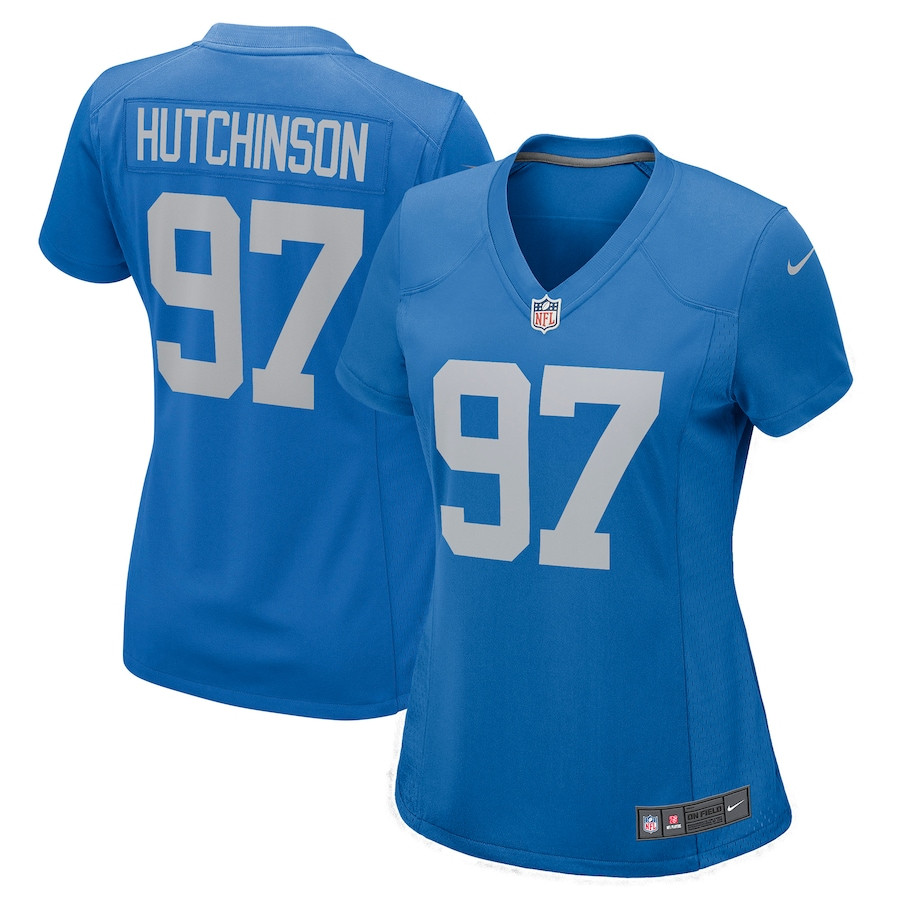 Aidan Hutchinson #97 Detroit Lions Game Jersey - Women's | Blue
