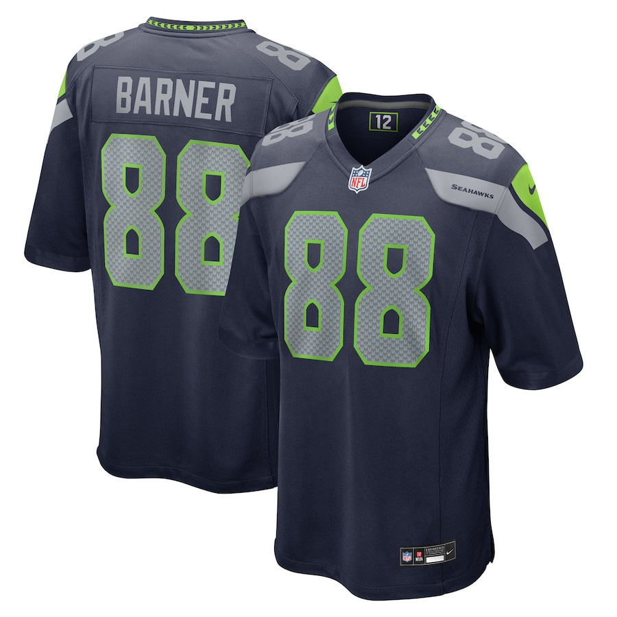 A.J. Barner #88 Seattle Seahawks Game Jersey - Men's | College Navy