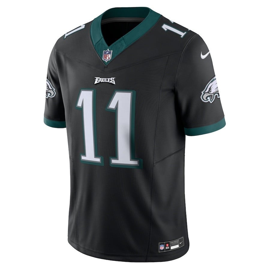 Alternative view of A.J. Brown #11 Philadelphia Eagles Alternate Vapor F.U.S.E. Limited Jersey - Men's | Black