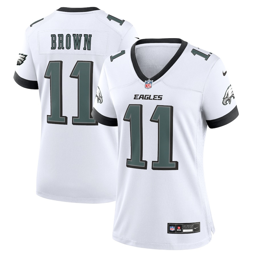 A.J. Brown #11 Philadelphia Eagles Game Jersey - Women's | White