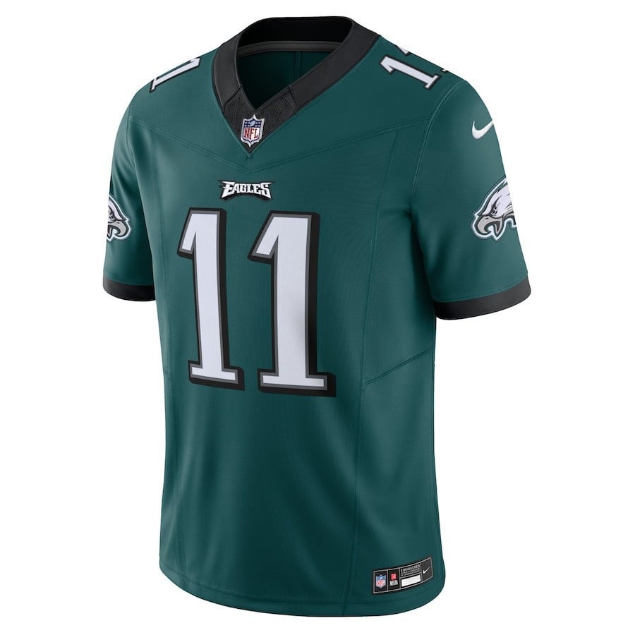 Alternative view of A.J. Brown #11 Philadelphia Eagles Vapor F.U.S.E. Limited Jersey - Men's | Midnight Green