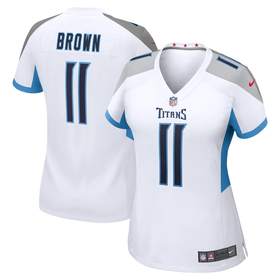 AJ Brown #11 Tennessee Titans Game Jersey - Women's | White