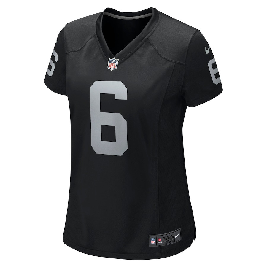 Alternative view of AJ Cole #6 Las Vegas Raiders Game Jersey - Women's | Black