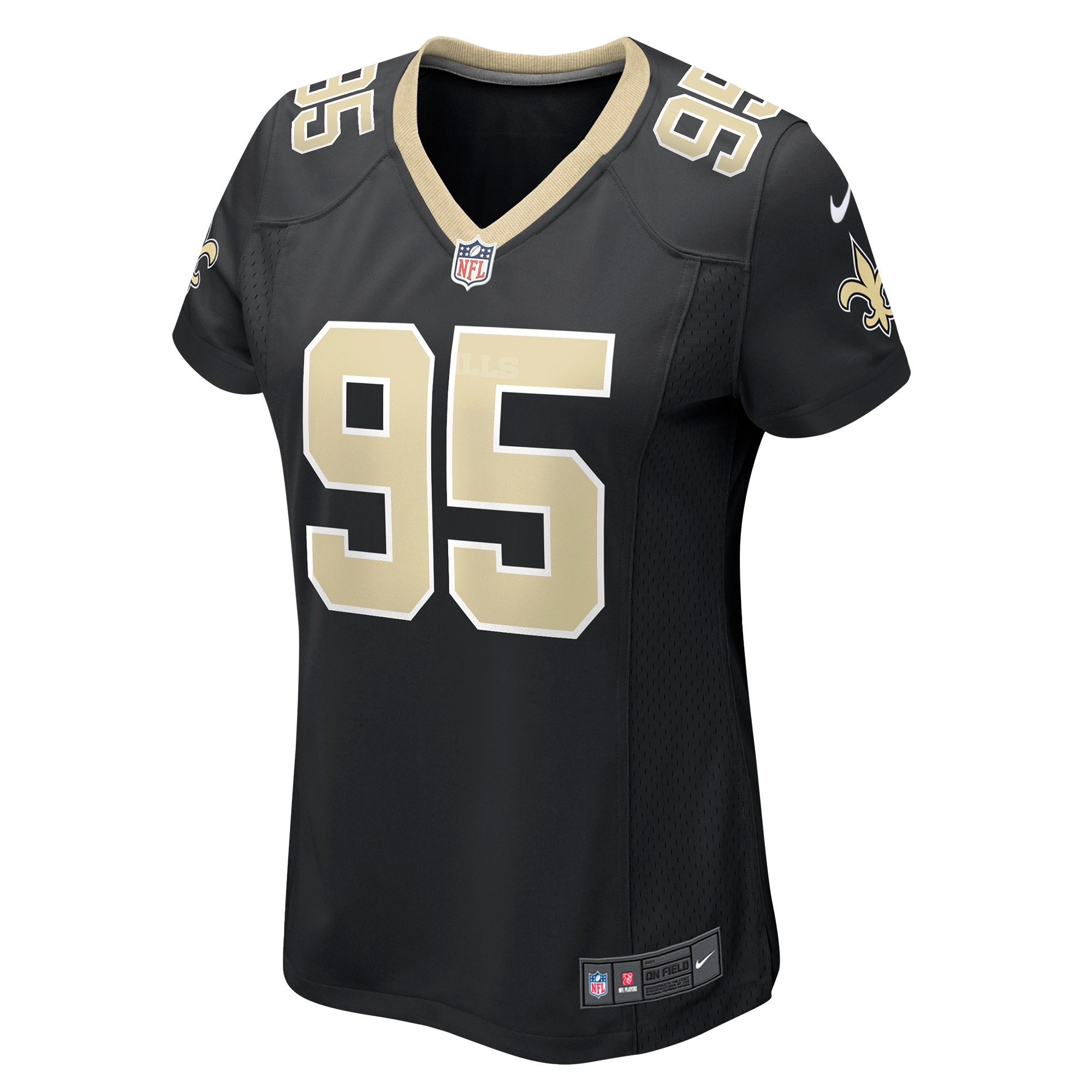 Alternative view of Albert Huggins New Orleans Saints Game Jersey - Women's