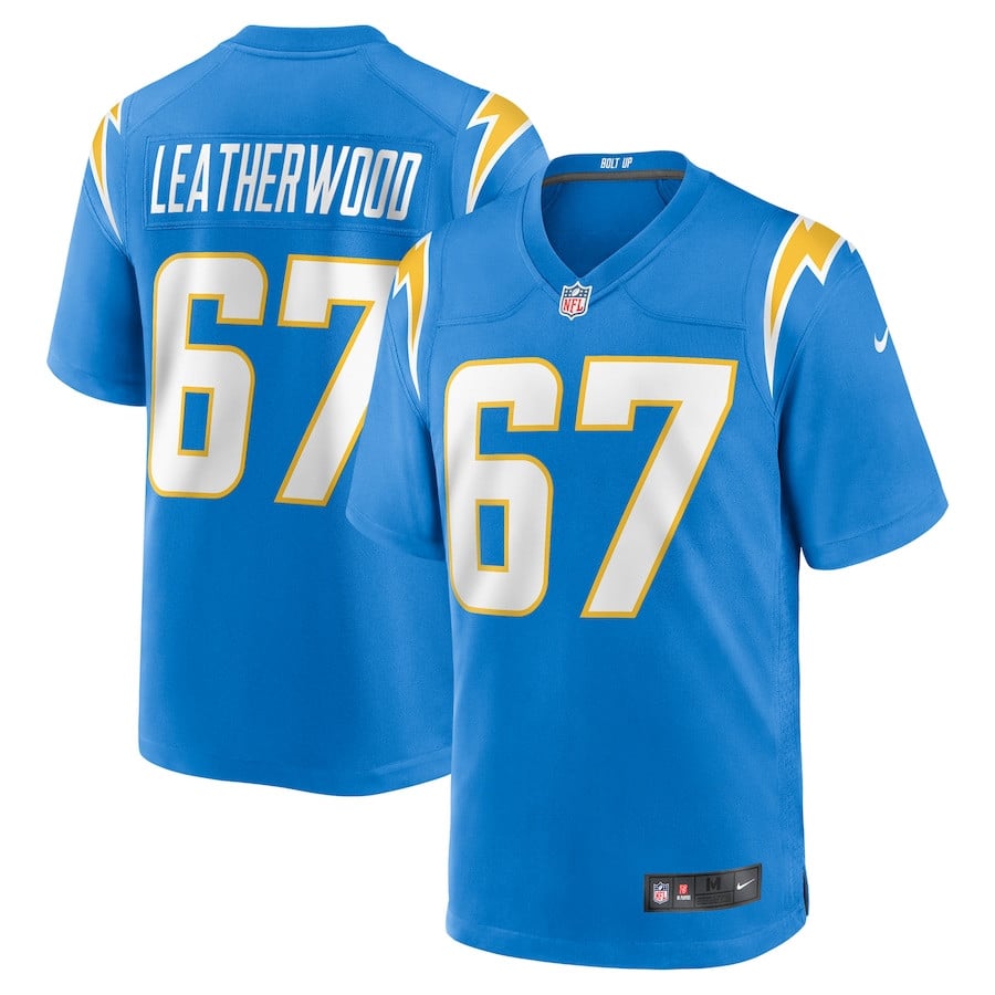 Alex Leatherwood #67 Los Angeles Chargers Game Jersey - Men's | Powder Blue