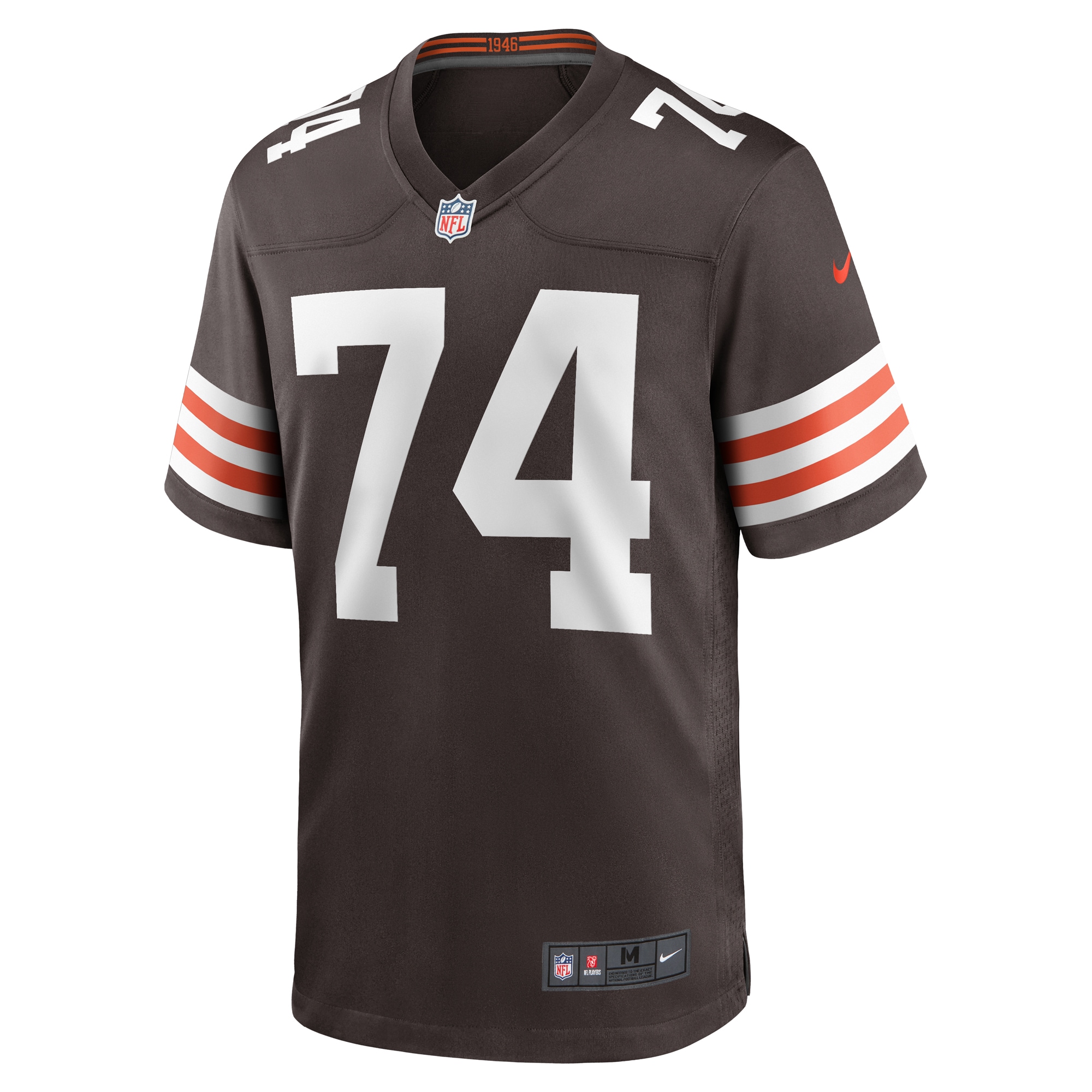 Alternative view of Alex Leatherwood Cleveland Browns Game Jersey - Men's