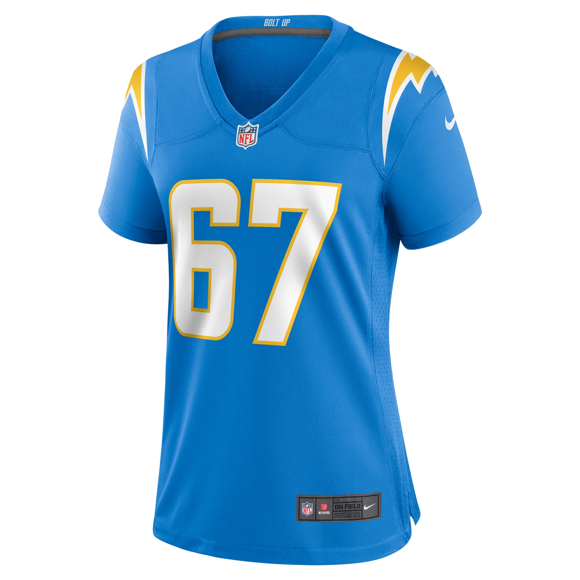 Alternative view of Alex Leatherwood Los Angeles Chargers Game Jersey - Women's