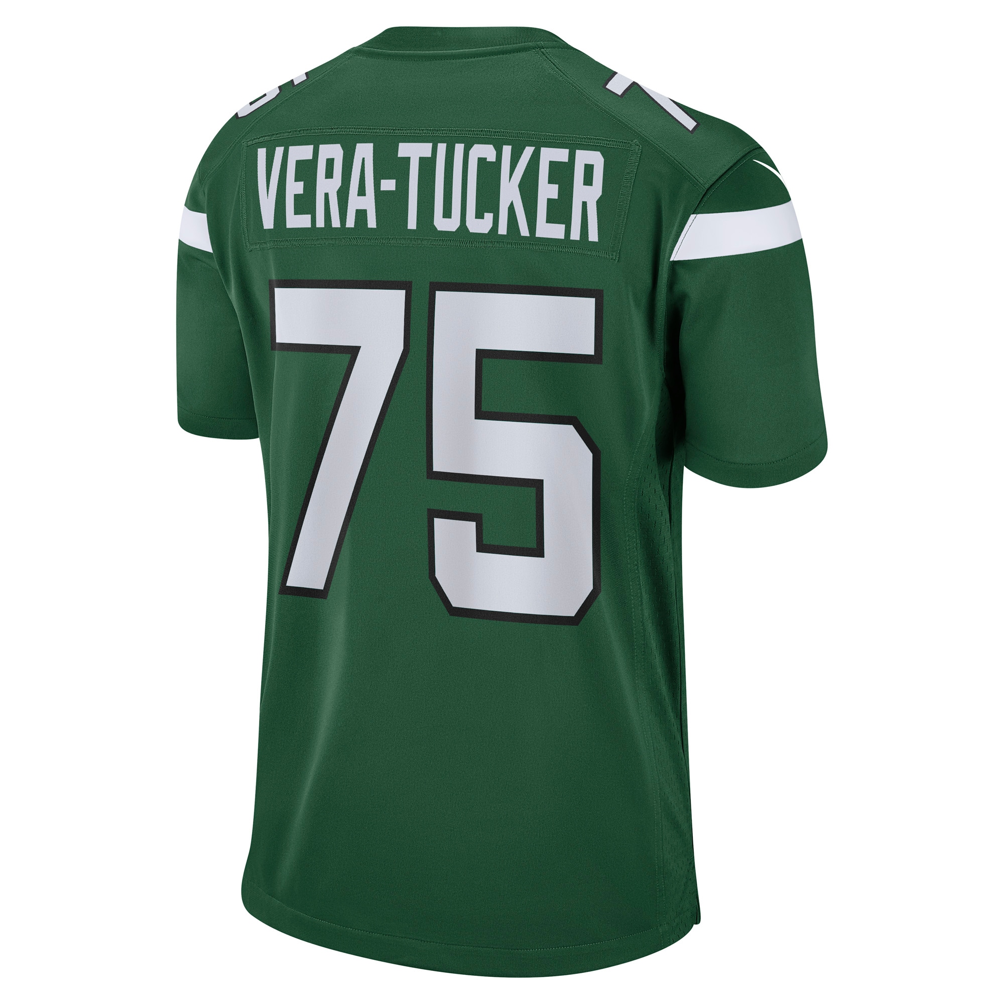 Alijah Vera-Tucker New York Jets Game Jersey - Men's | Tucker Gotham Green Game Player Jersey - Image 3
