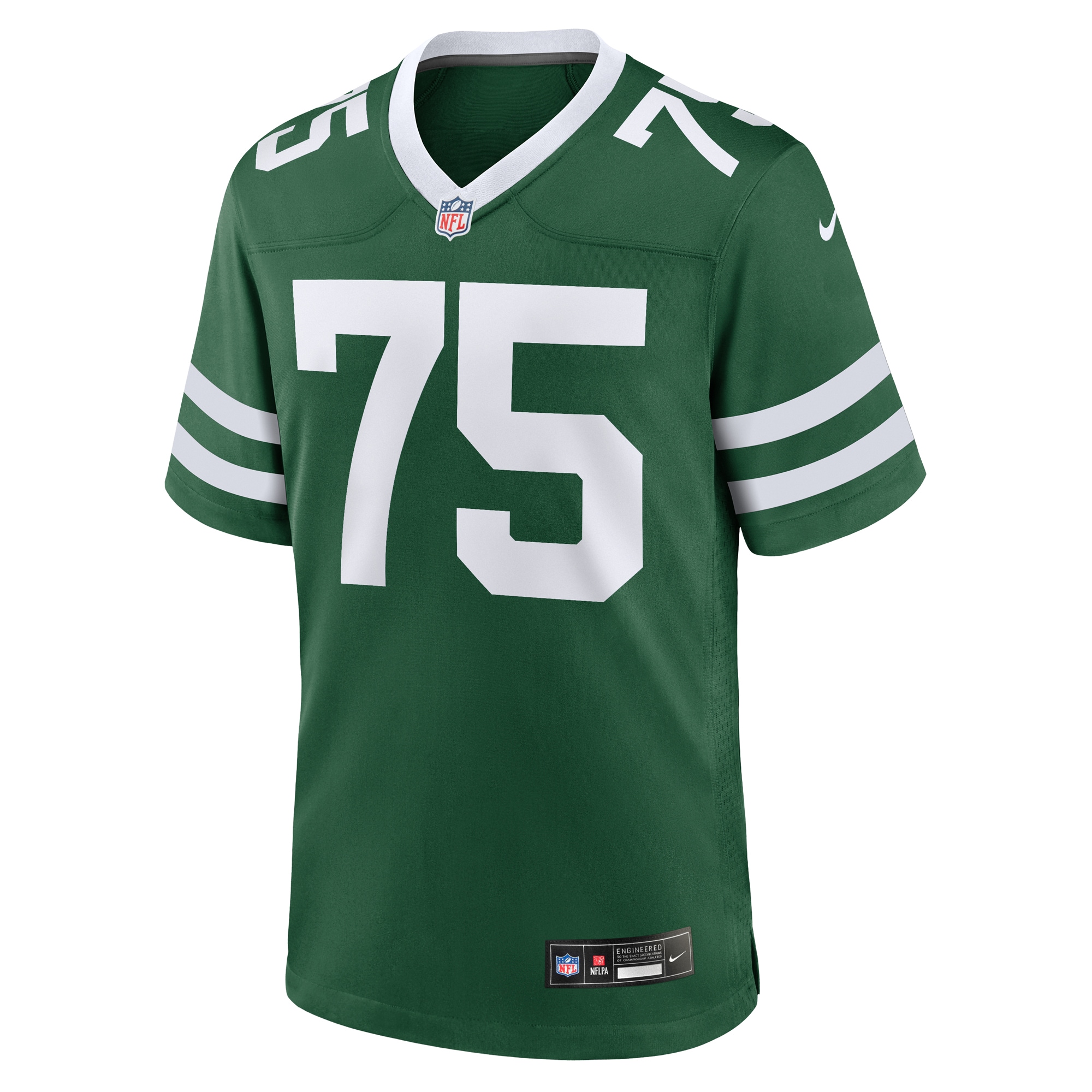 Alternative view of Alijah Vera-Tucker New York Jets Game Jersey - Men's | Tucker Legacy Green Team Game Jersey
