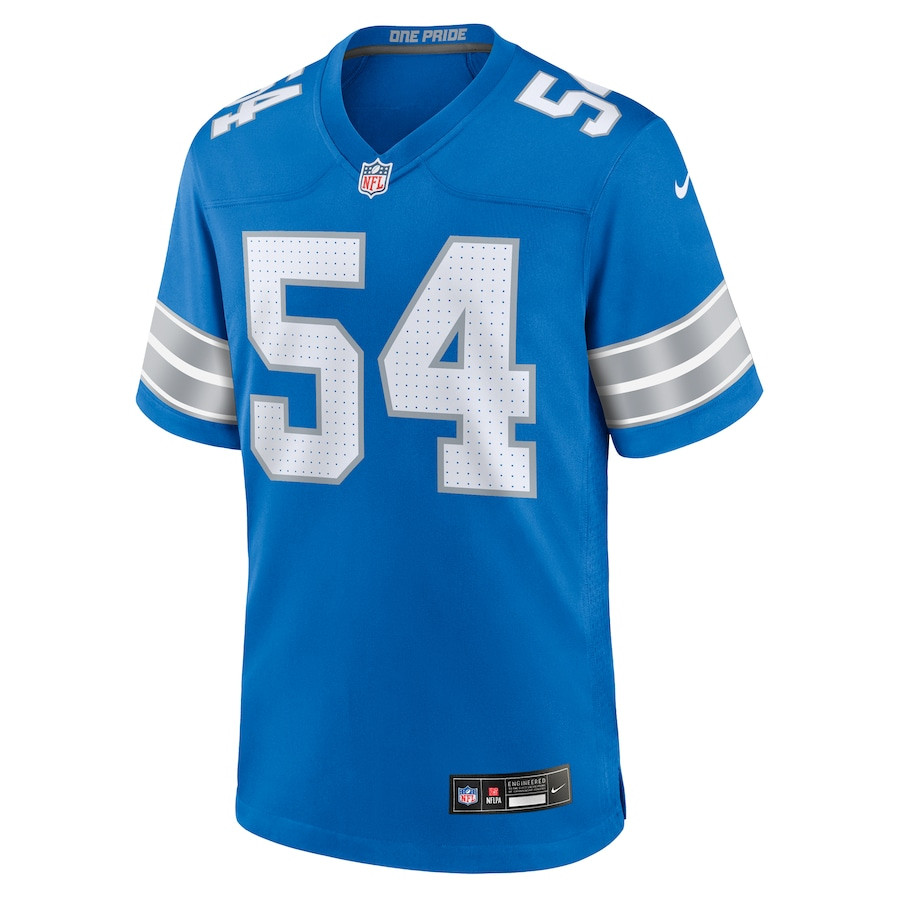 Alternative view of Alim McNeill #54 Detroit Lions Game Jersey - Men's | Blue