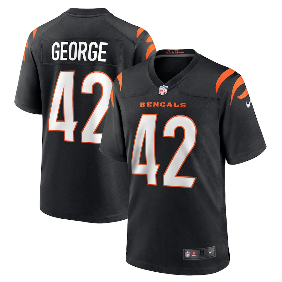 Allan George #42 Cincinnati Bengals Game Jersey - Men's | Black