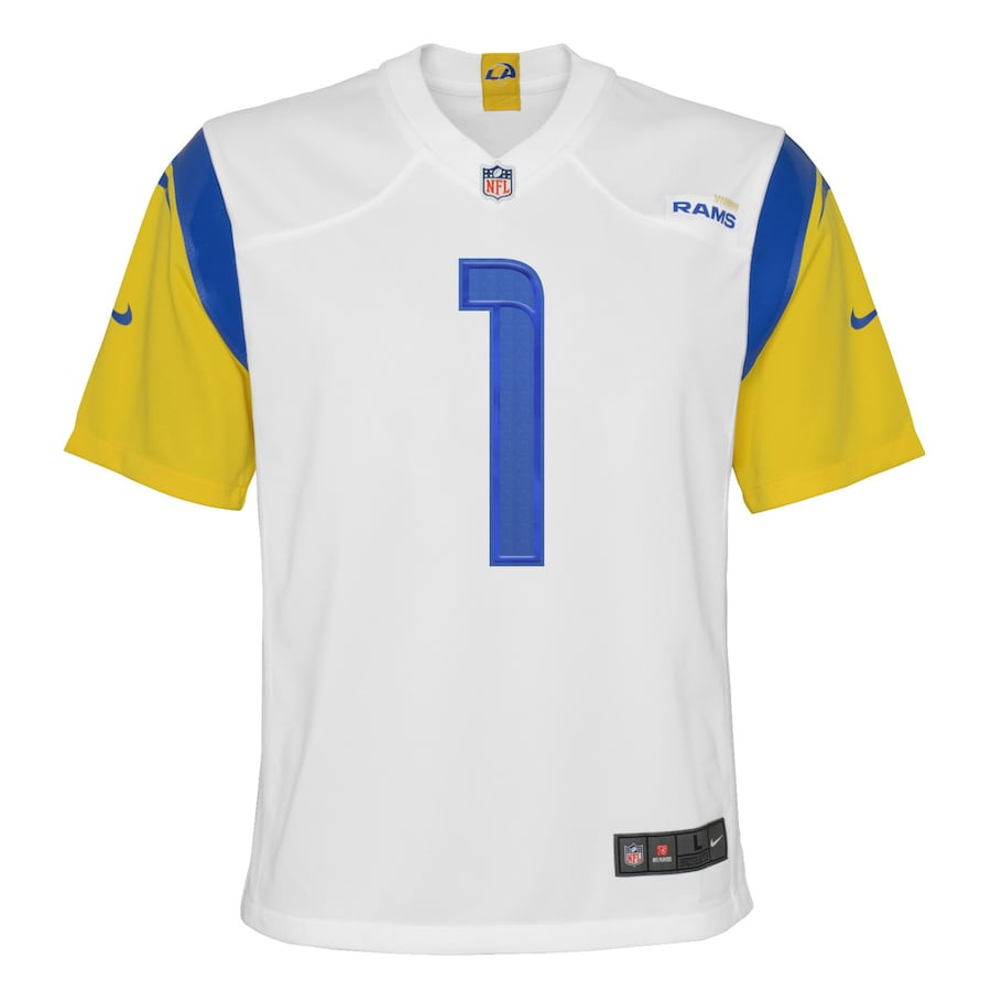 Alternative view of Allen Robinson #1 Los Angeles Rams Game Jersey - Youth | White