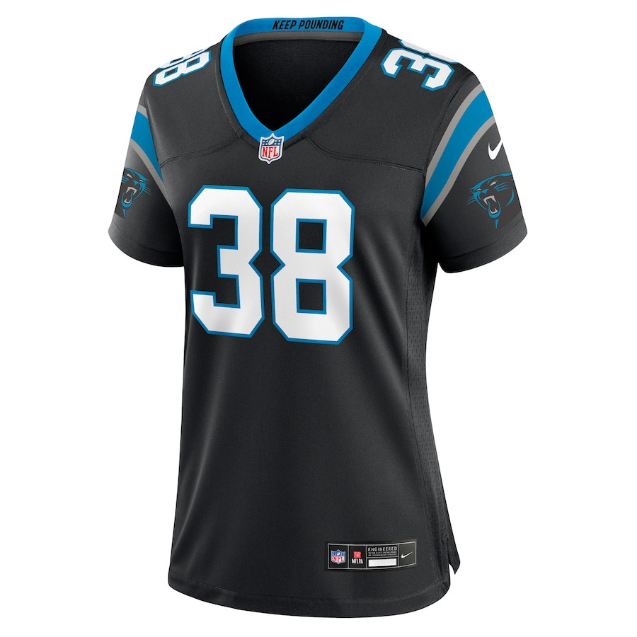 Alternative view of Amar? Barno #38 Carolina Panthers Game Jersey - Women's | Black