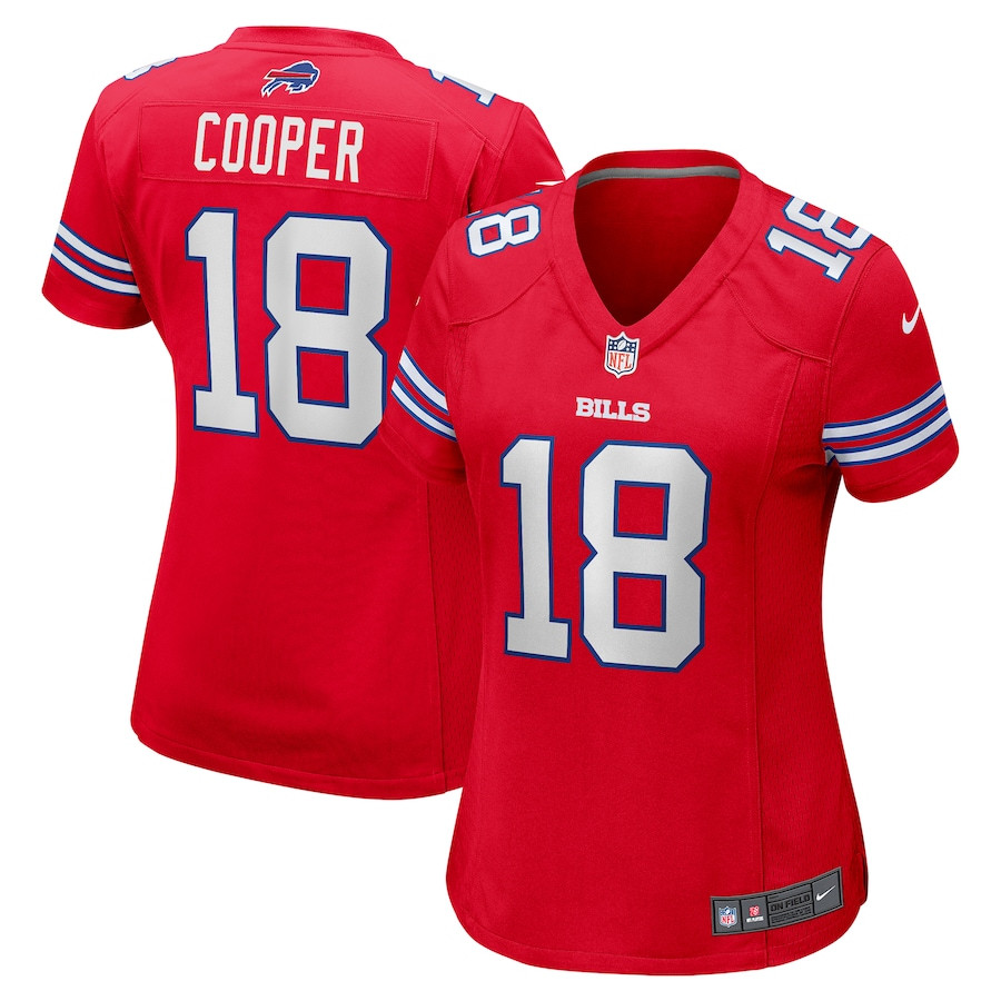 Amari Cooper #18 Buffalo Bills 2nd Alternate Game Jersey - Women's | Red