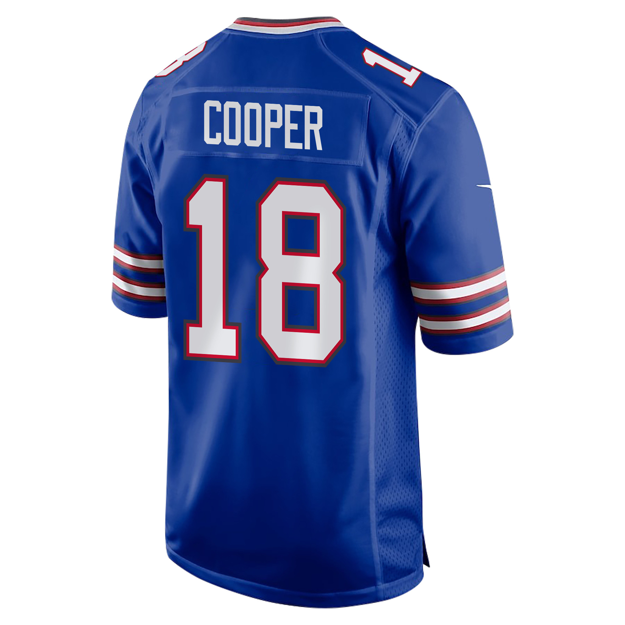 Alternative view of Amari Cooper #18 Buffalo Bills Super Bowl LIX Champions Patch Game Jersey - Men's | Royal