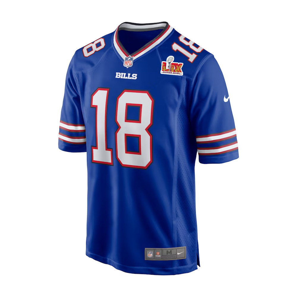 Alternative view of Amari Cooper #18 Buffalo Bills Super Bowl LIX Game Jersey - Men's | Royal