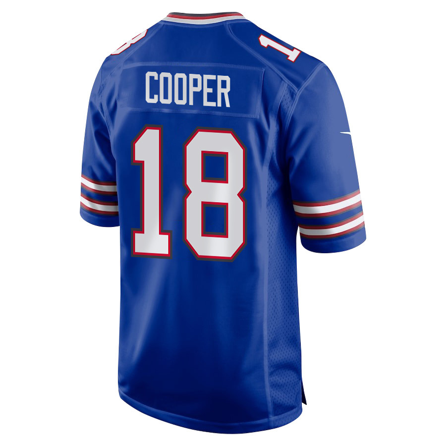 Alternative view of Amari Cooper #18 Buffalo Bills Super Bowl LIX Game Jersey - Men's | Royal