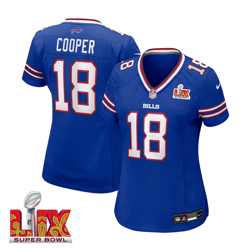 Amari Cooper #18 Buffalo Bills Super Bowl LIX Game Jersey - Women's | Royal