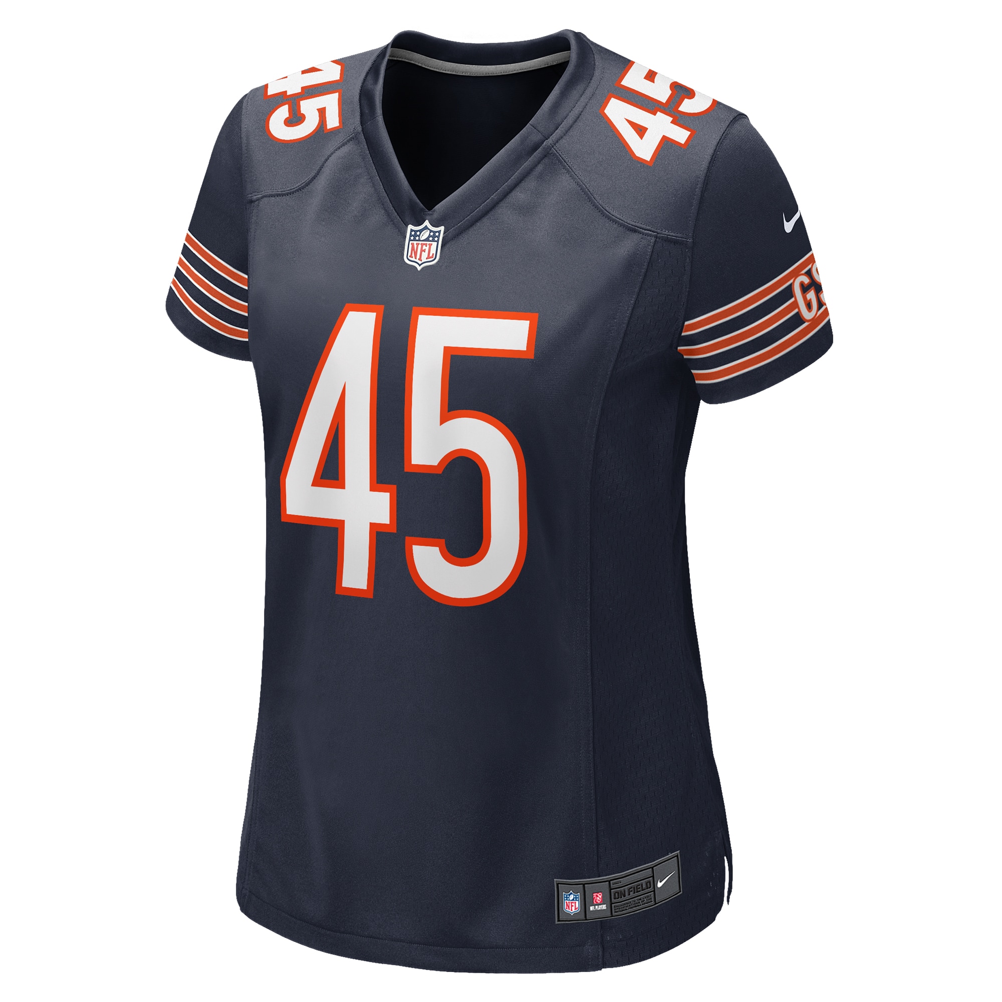 Alternative view of Amen Ogbongbemiga Chicago Bears Game Jersey - Women's