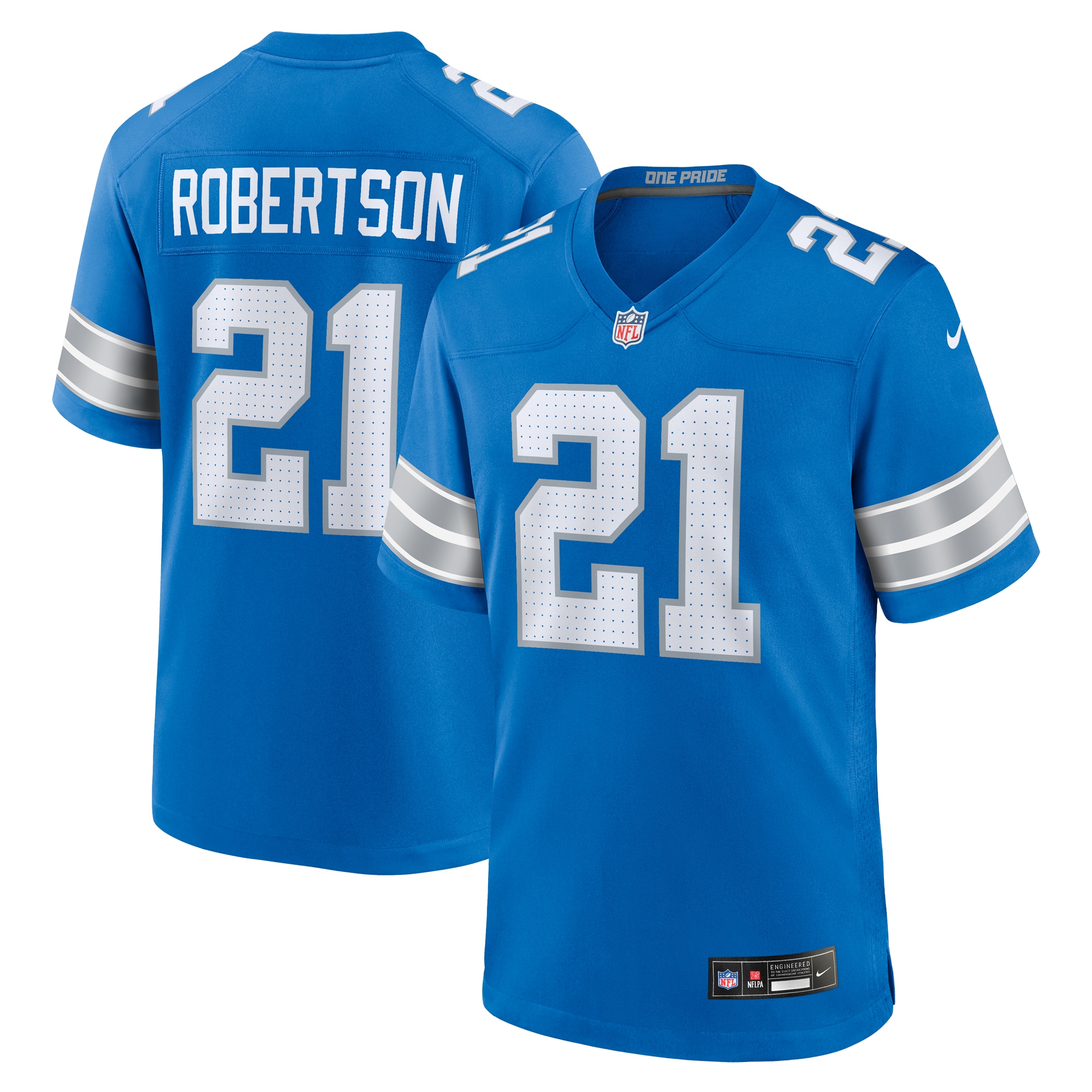 Amik Robertson Detroit Lions Game Jersey - Men's