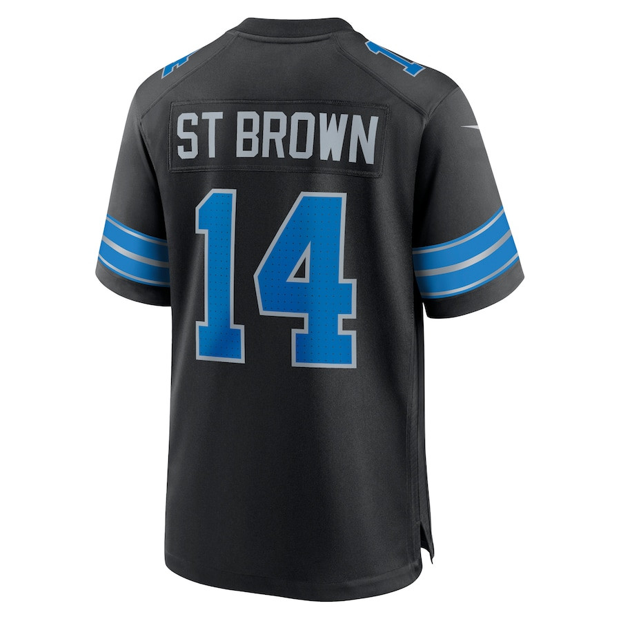Amon-Ra St. Brown #14 Detroit Lions 2nd Alternate Game Jersey - Men's - Image 3