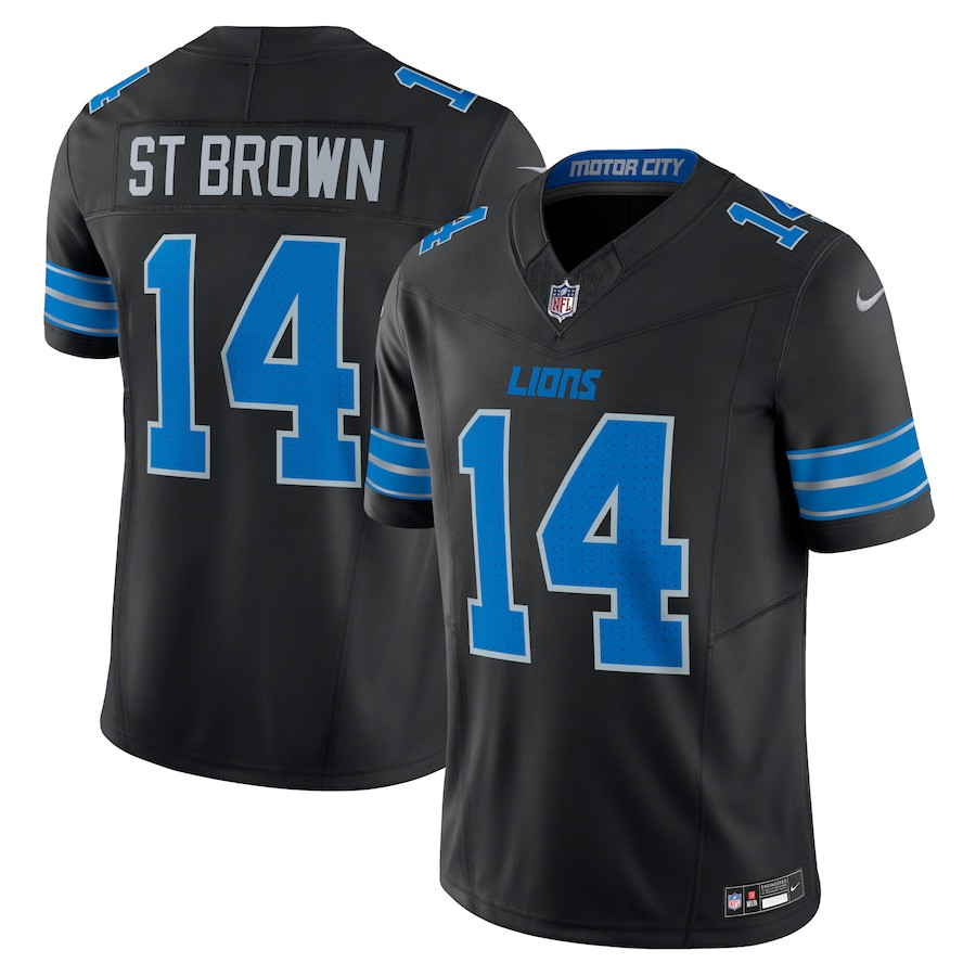 Amon-Ra St. Brown #14 Detroit Lions 2nd Alternate Vapor F.U.S.E. Limited Jersey - Men's | Black