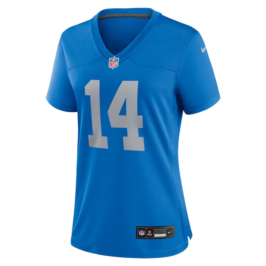 Alternative view of Amon-Ra St. Brown #14 Detroit Lions Alternate Game Jersey - Women's | Blue