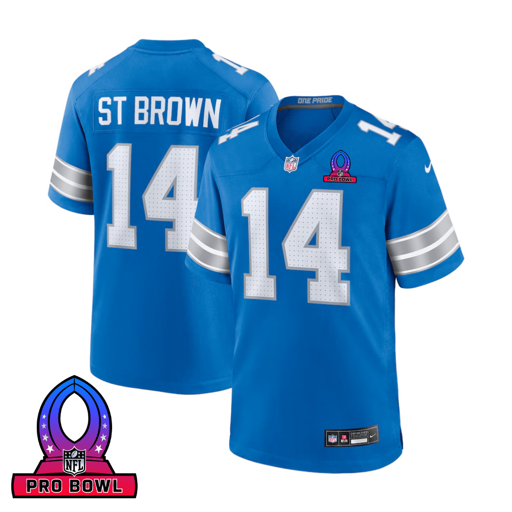 Amon-Ra St. Brown #14 Detroit Lions Game Jersey - Men's | Blue