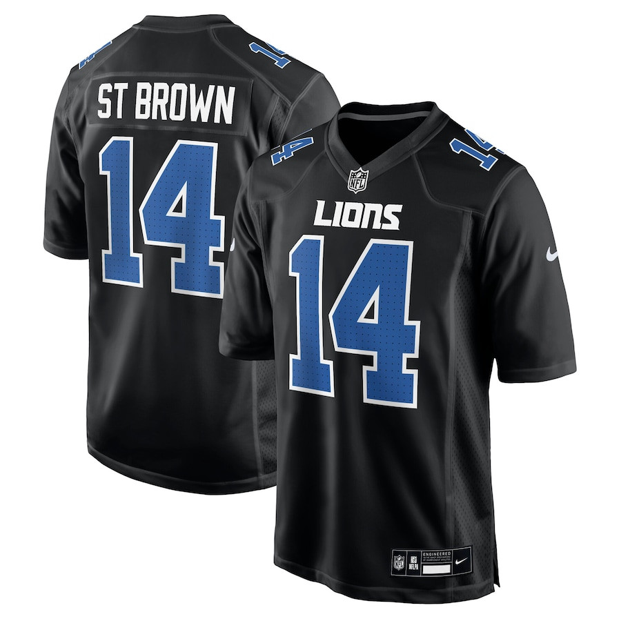 Amon-Ra St. Brown #14 Detroit Lions Game Jersey - Men's | Carbon Black